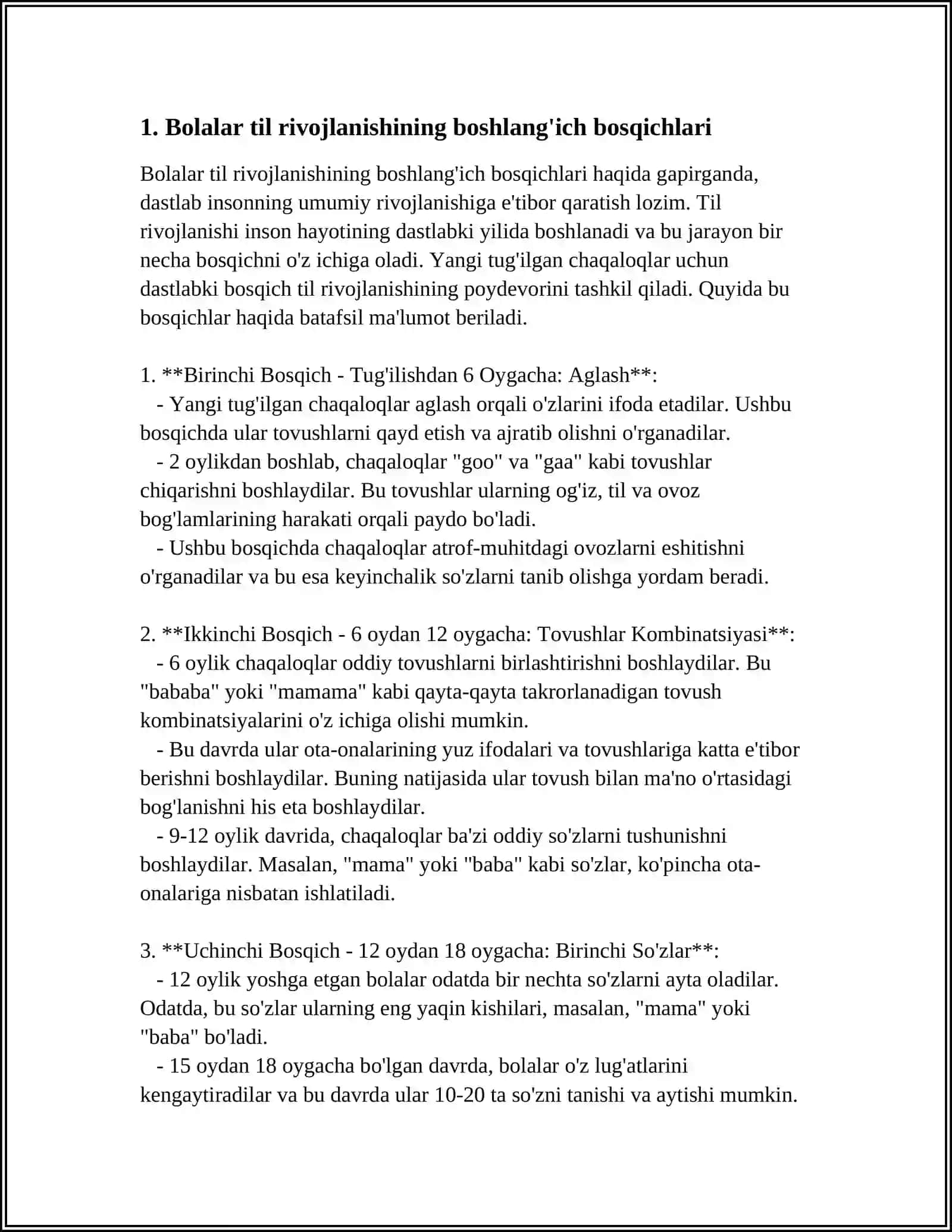 PSIXOLINGVISTIKA.BOLALAR TILINING RIVOJLANISH DAVR 4
