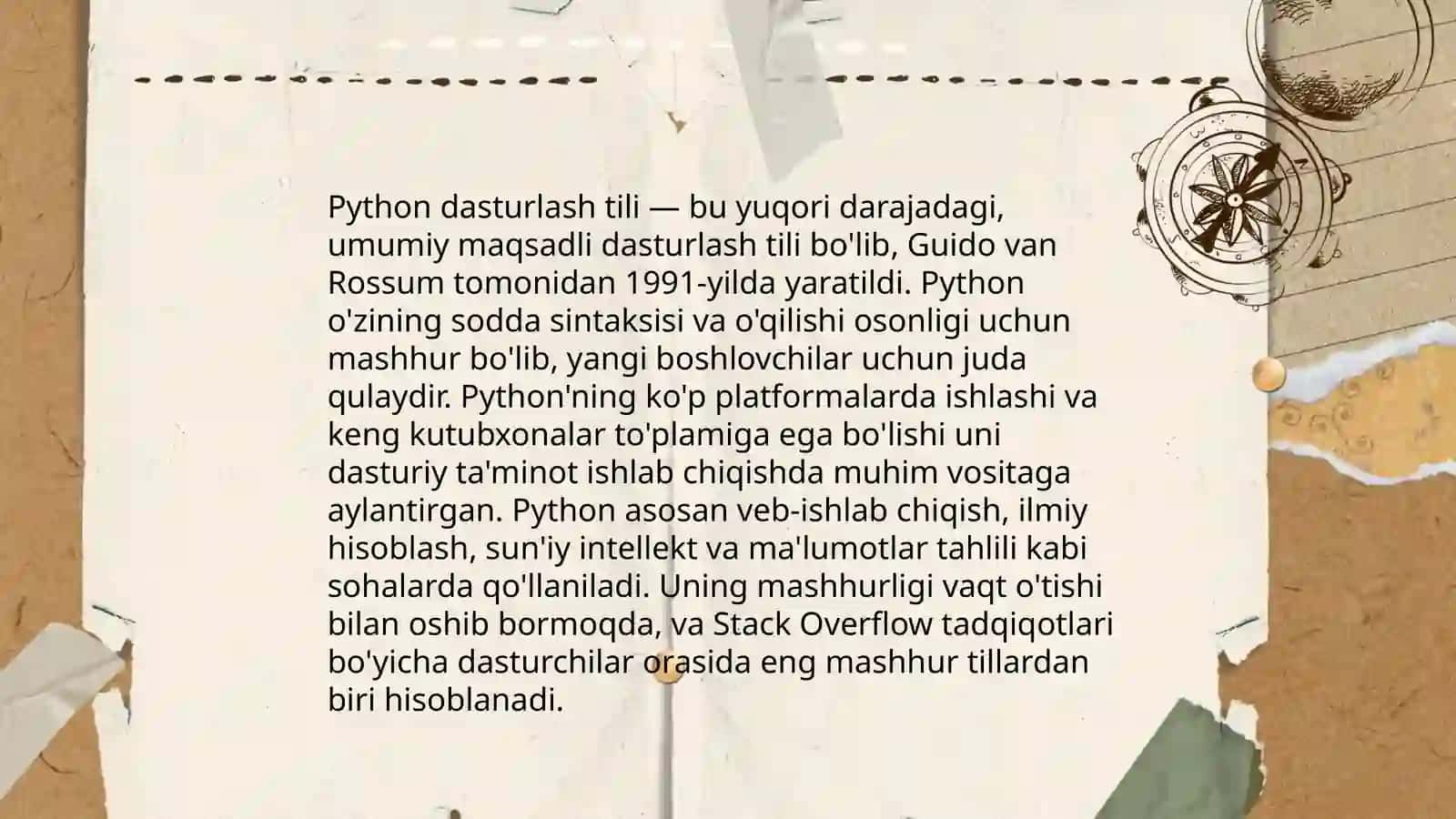 Zamonaviy dasturlash tillari. Dasturlash muhidlari 4