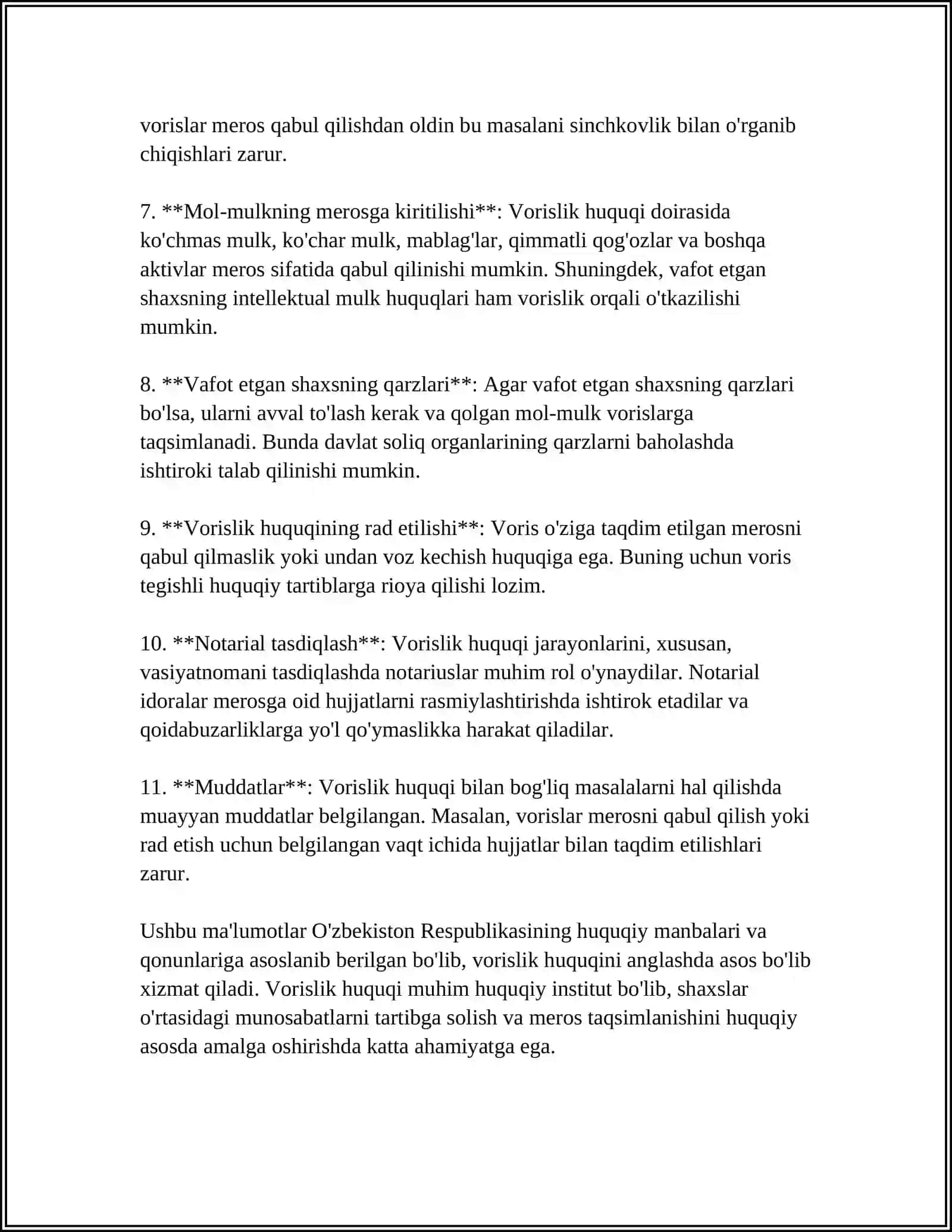VORISLIK HUQUQI 4