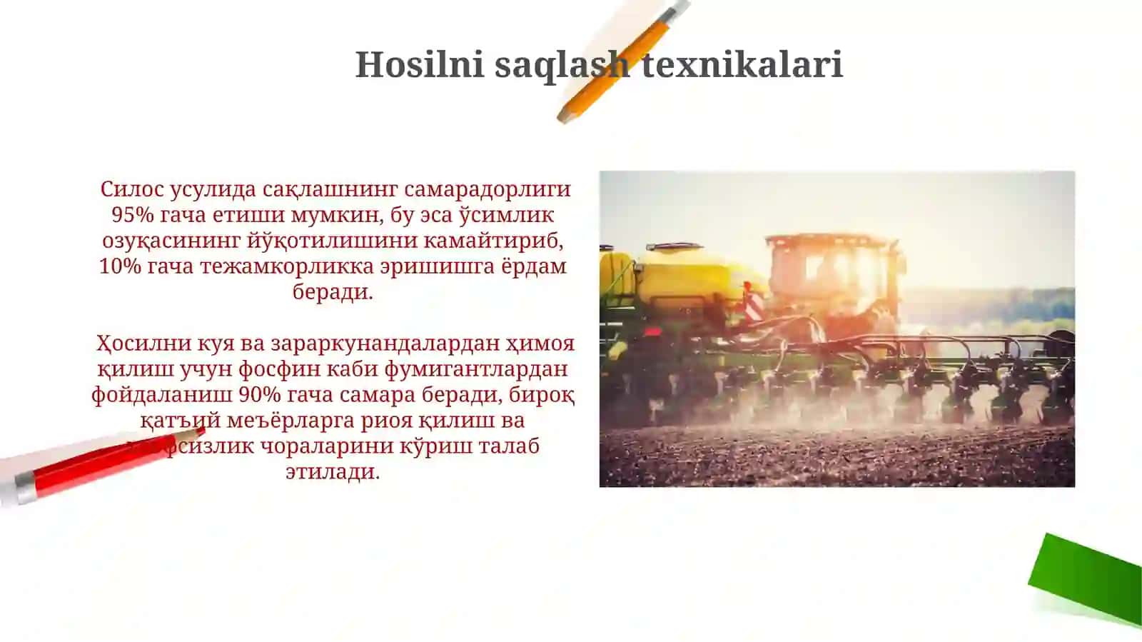 Oʻrim-yigʻim texnikalari 4