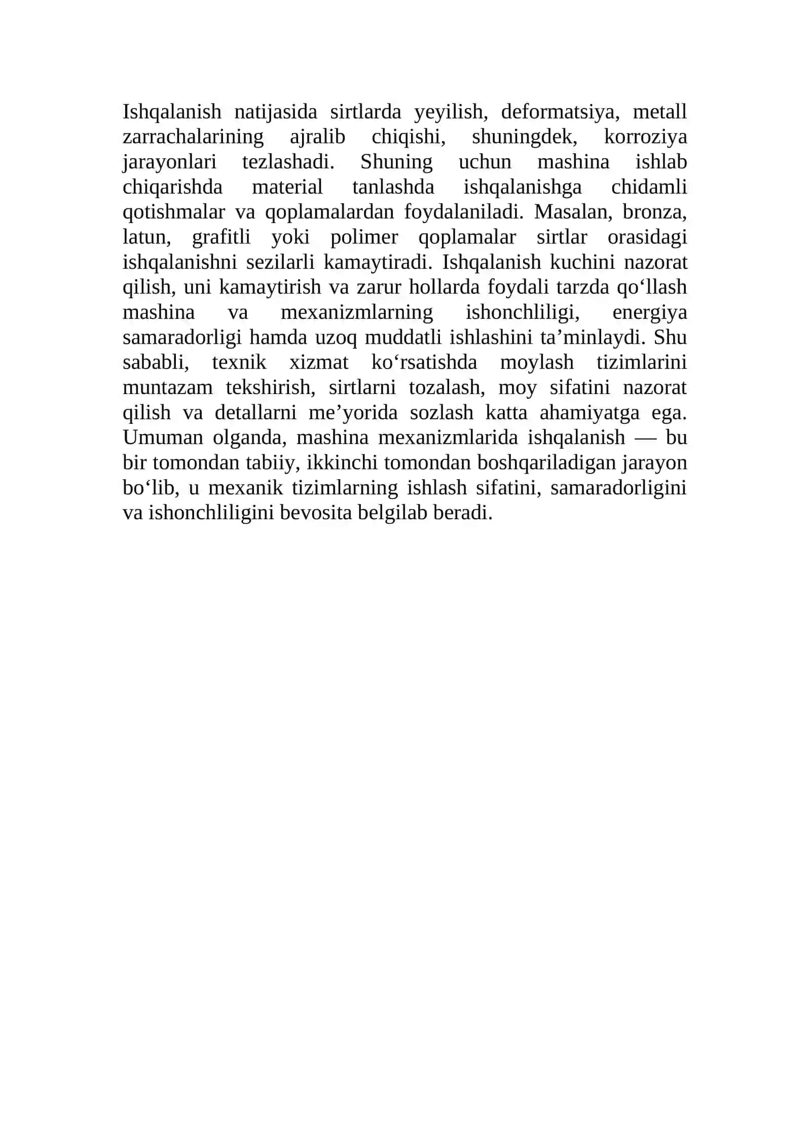 Mashina mexanizmlarda ishqalanish 4