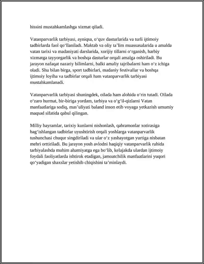 VATANPARVARLIK TARBIYASI 4