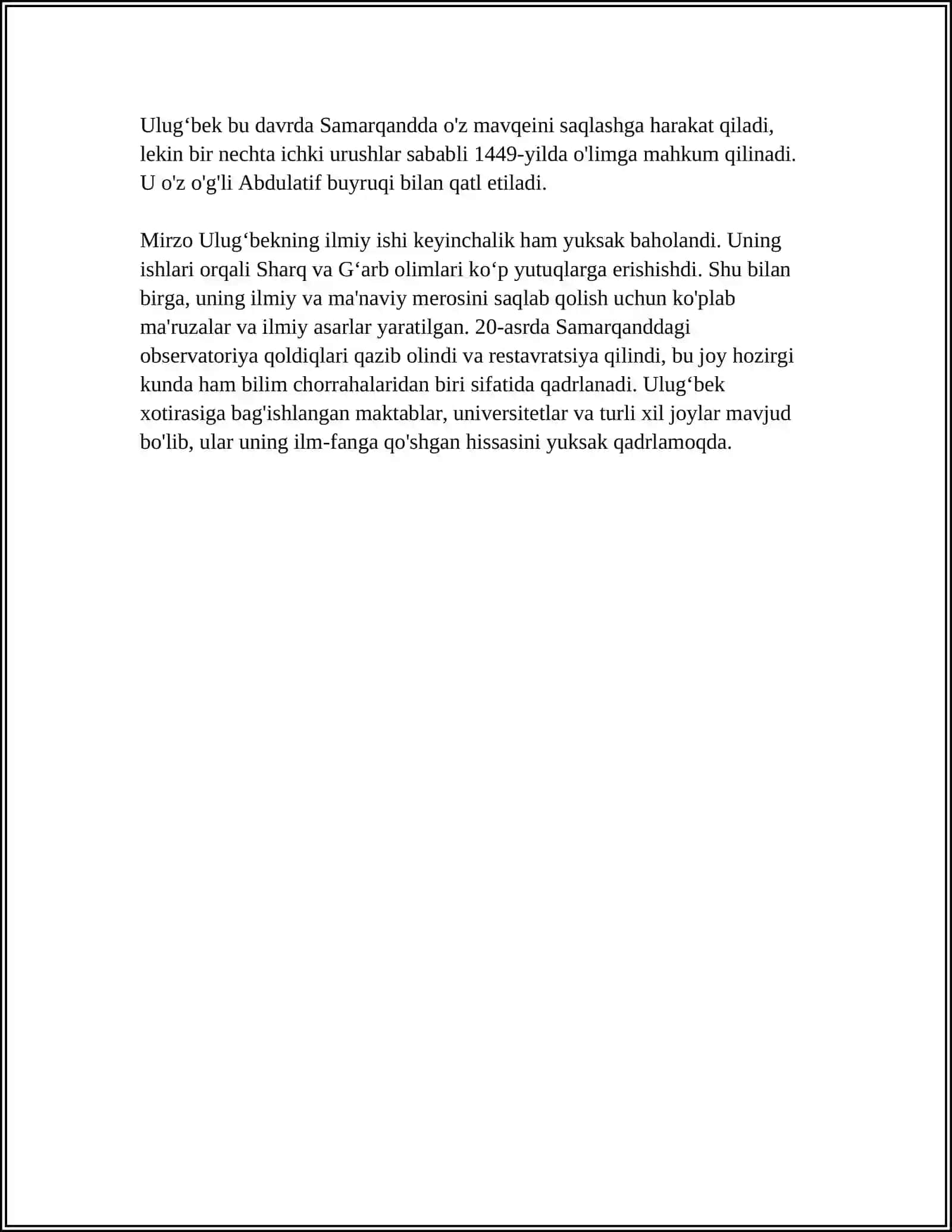 MIRZO ULUG'BEK - DAVLAT ARBOBI VA BUYUK OLIM 4