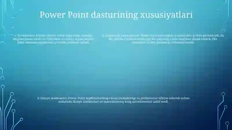 Power Point Dasturi Haqida Tushuncha 4