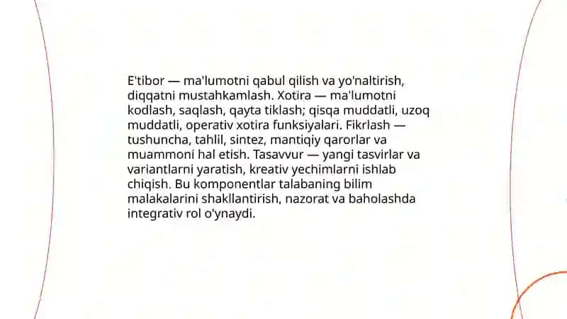 Talabalarning bilish faoliyati va uning tuzilishi 4