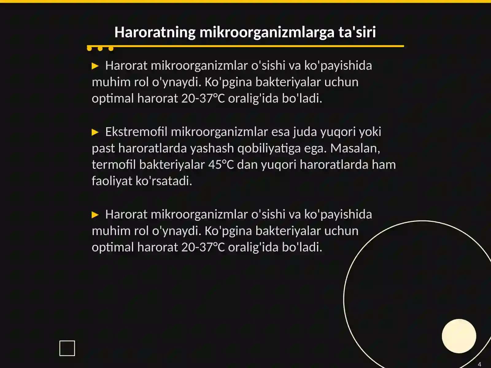 Mikroorganizmlarga tashqi muhit omillar ta‘siri 4