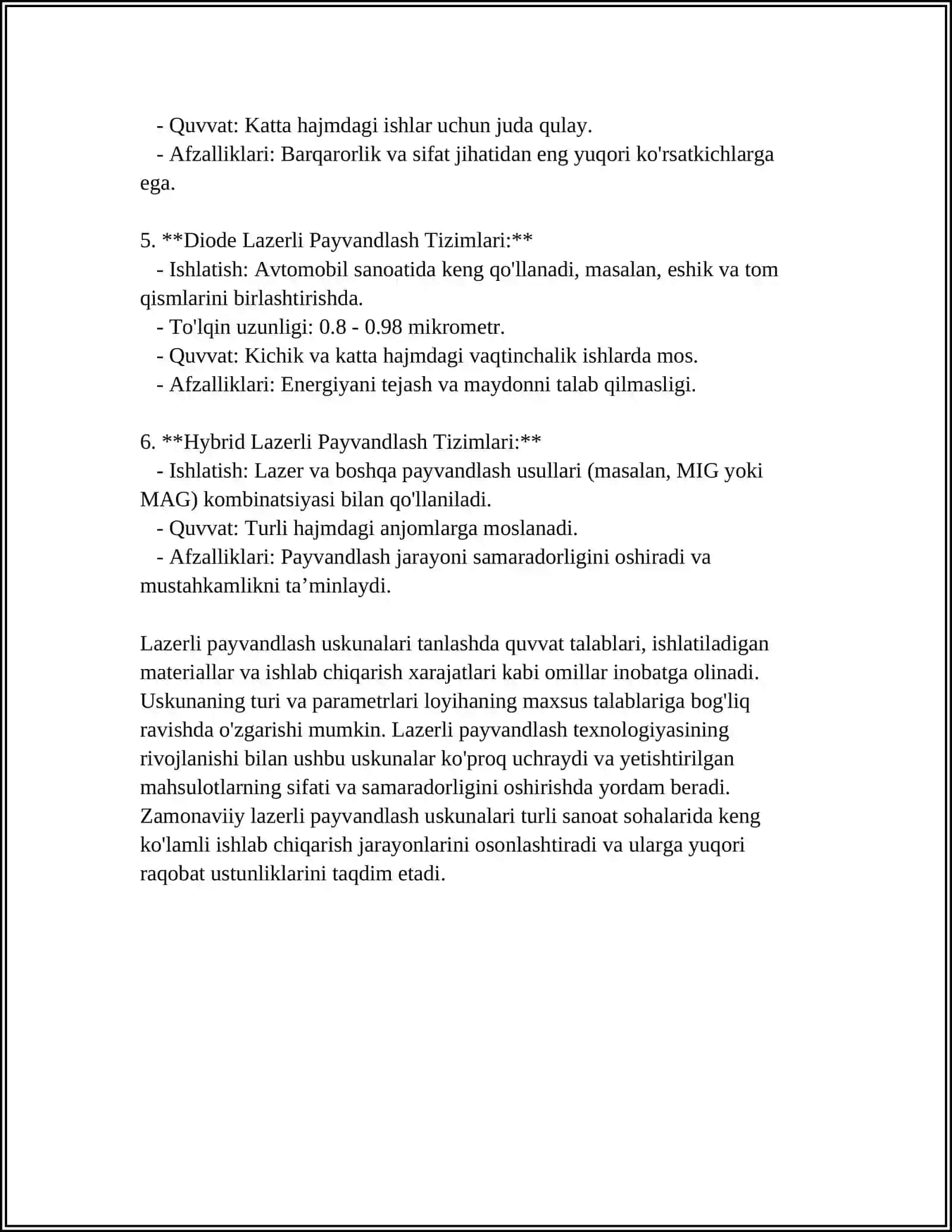 LAZERLI PAYVANDLASH USKUNALARI 4