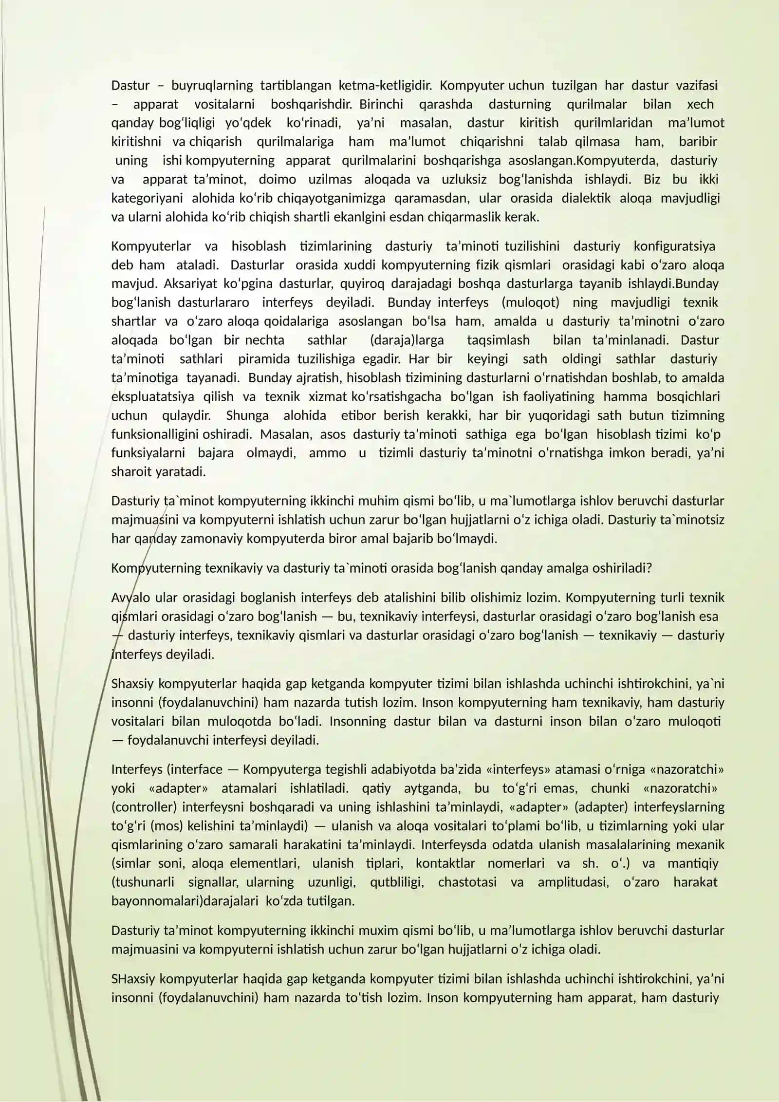 Operasiontizimlar, ularning turlari. 3-mavzu 4