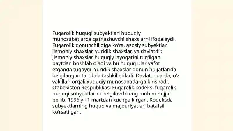 Fuqarolik huquqi asoslari 4