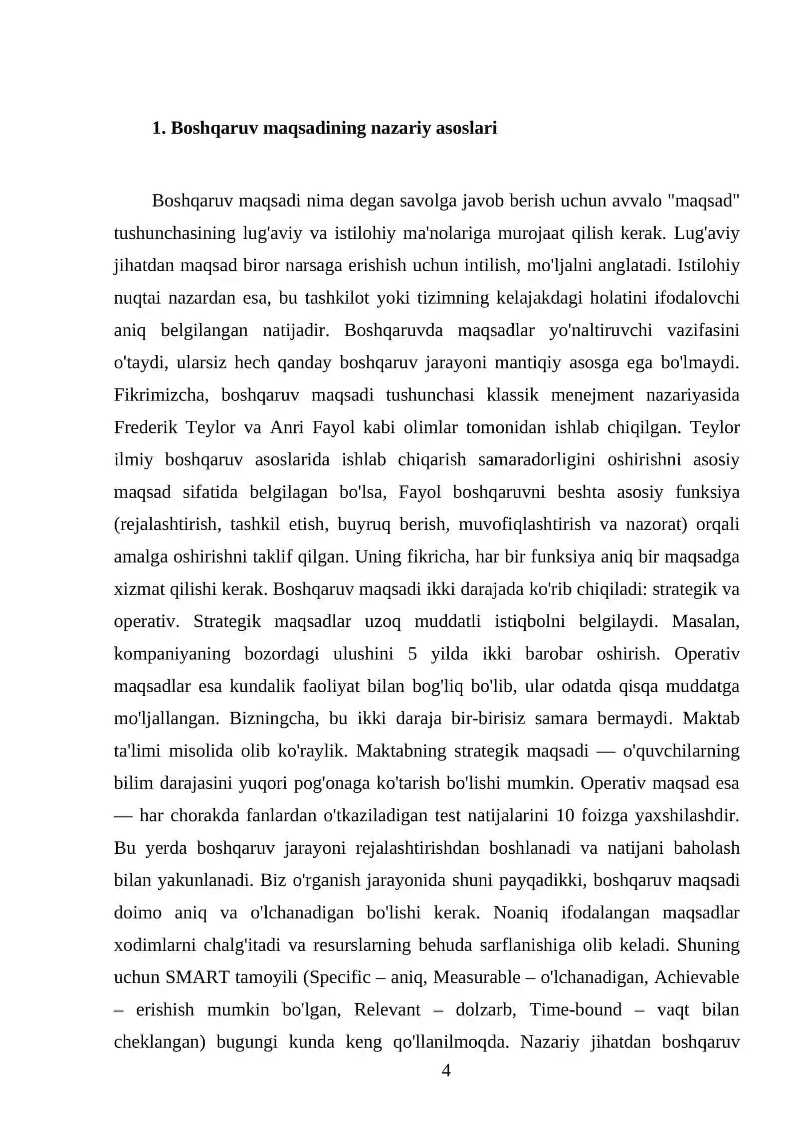 Boshqaruv maqsadi va funksiyalari 4