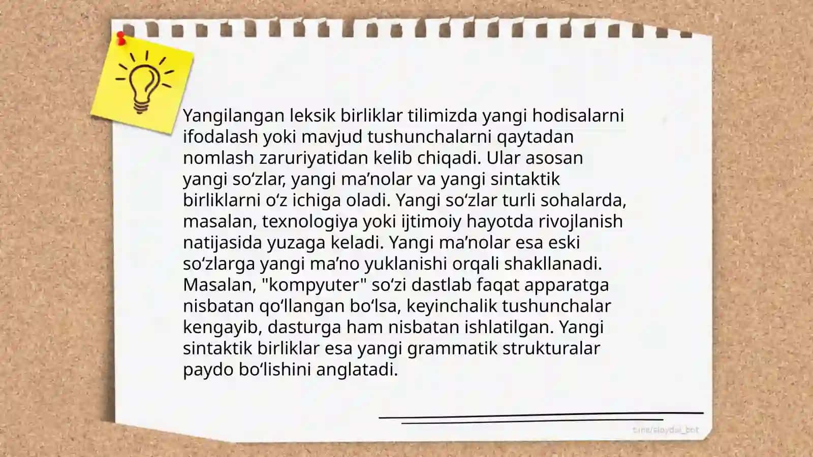 Oʻzbek tili leksikasida eskirish va yangilanish jarayonlari 4