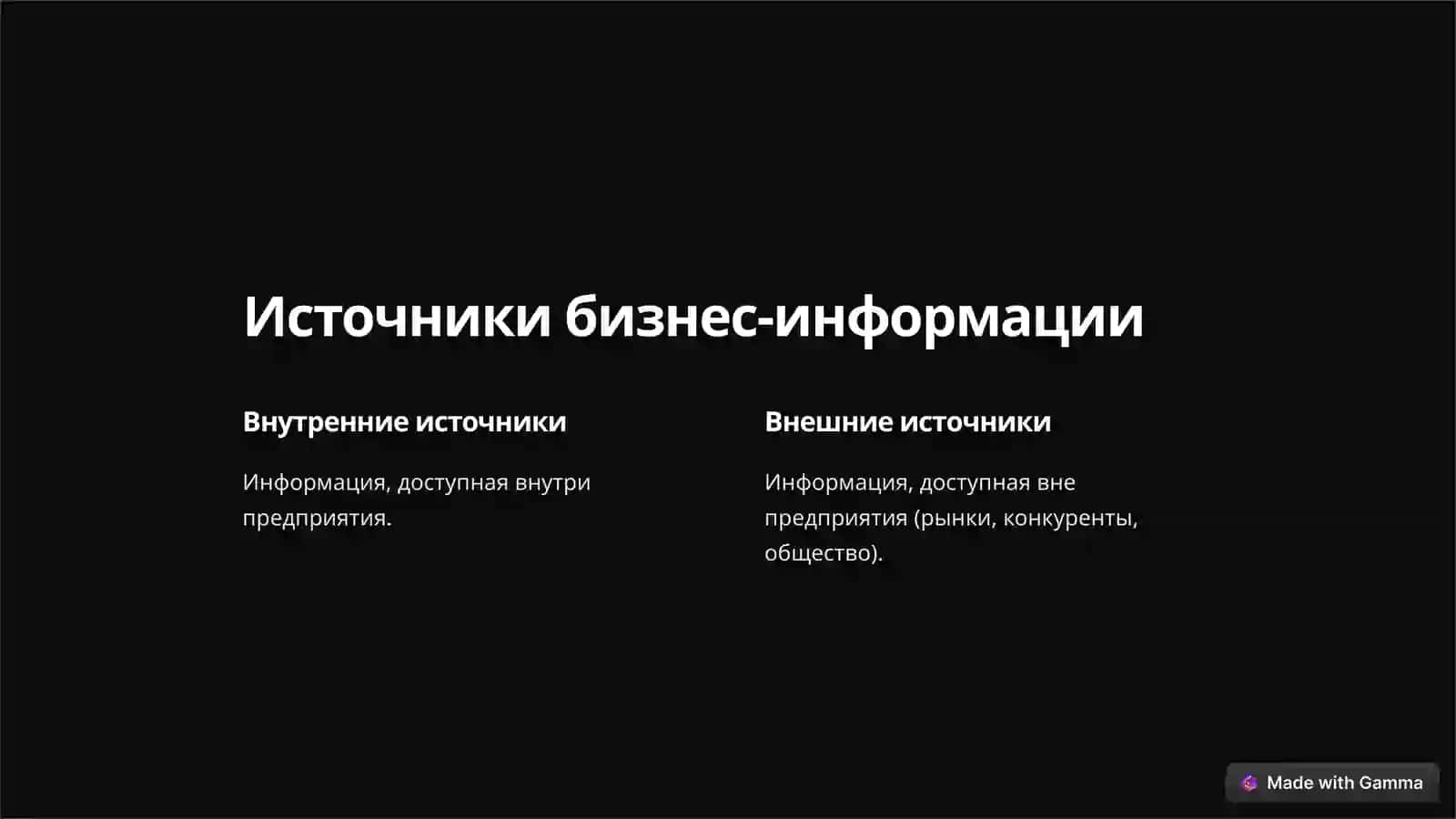 Бизнес информация 4