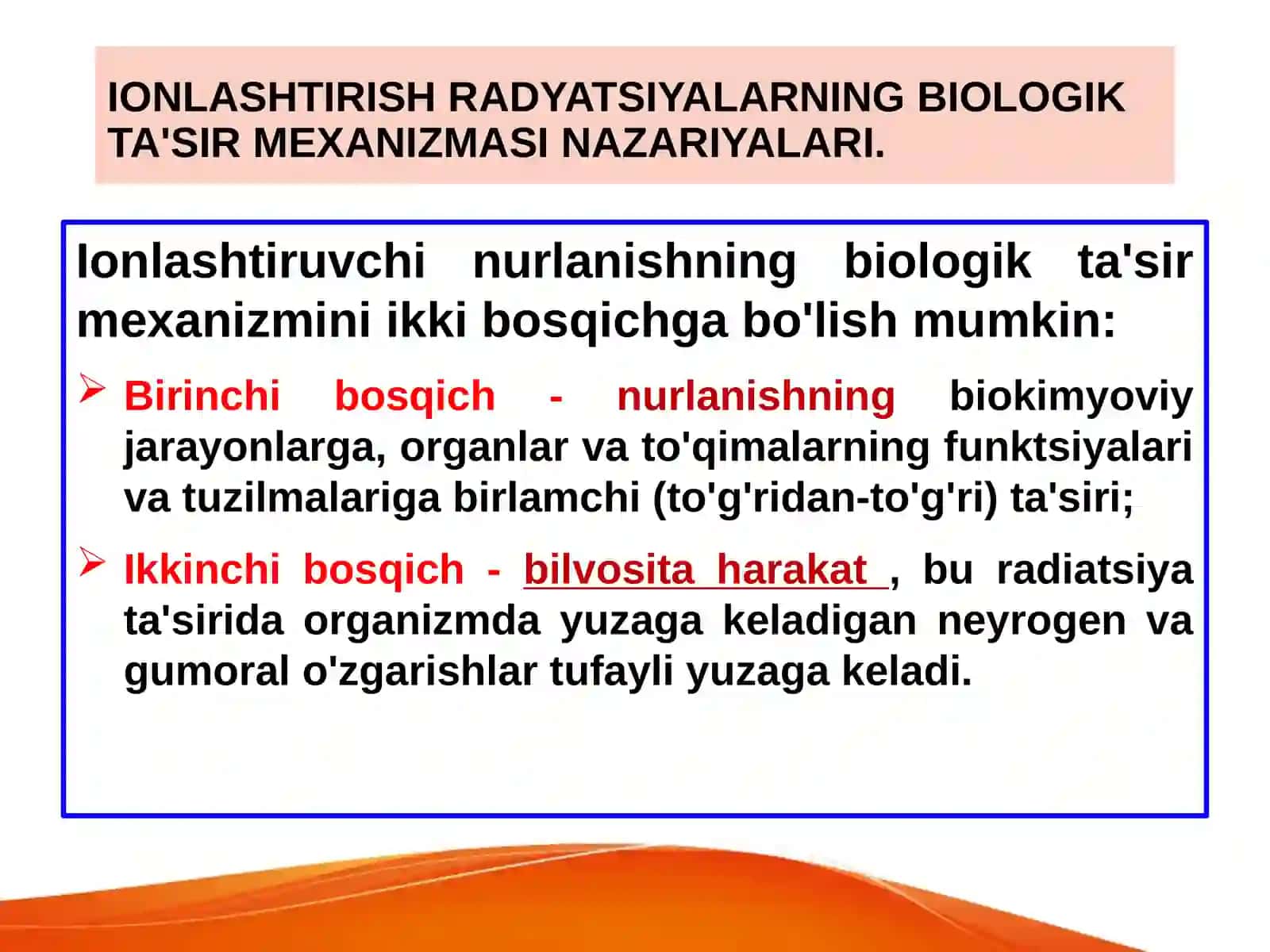 Ionlashtiruvchi nurlar biologik efekti 4