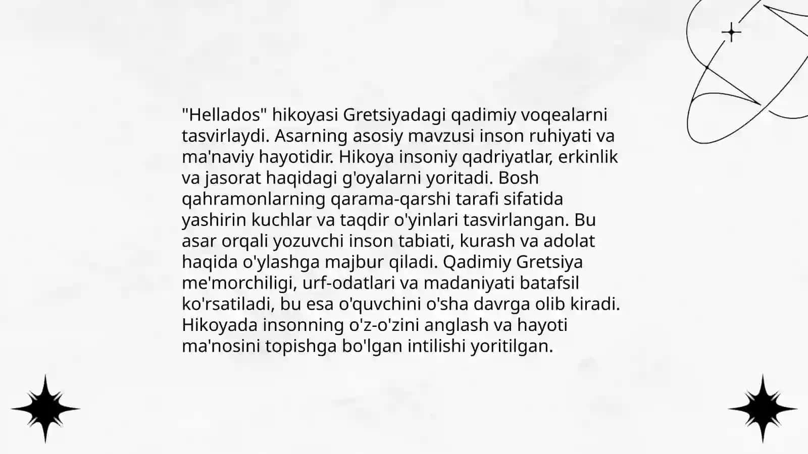 Nodar Dumbadze "Hellados"hikoyasi 4