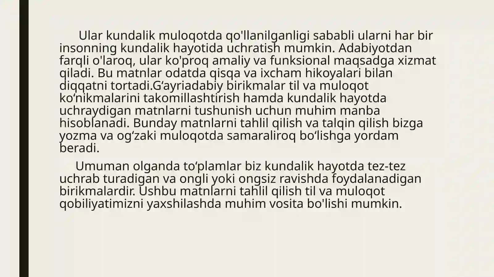 G‘ayriadabiy birikmalar 4