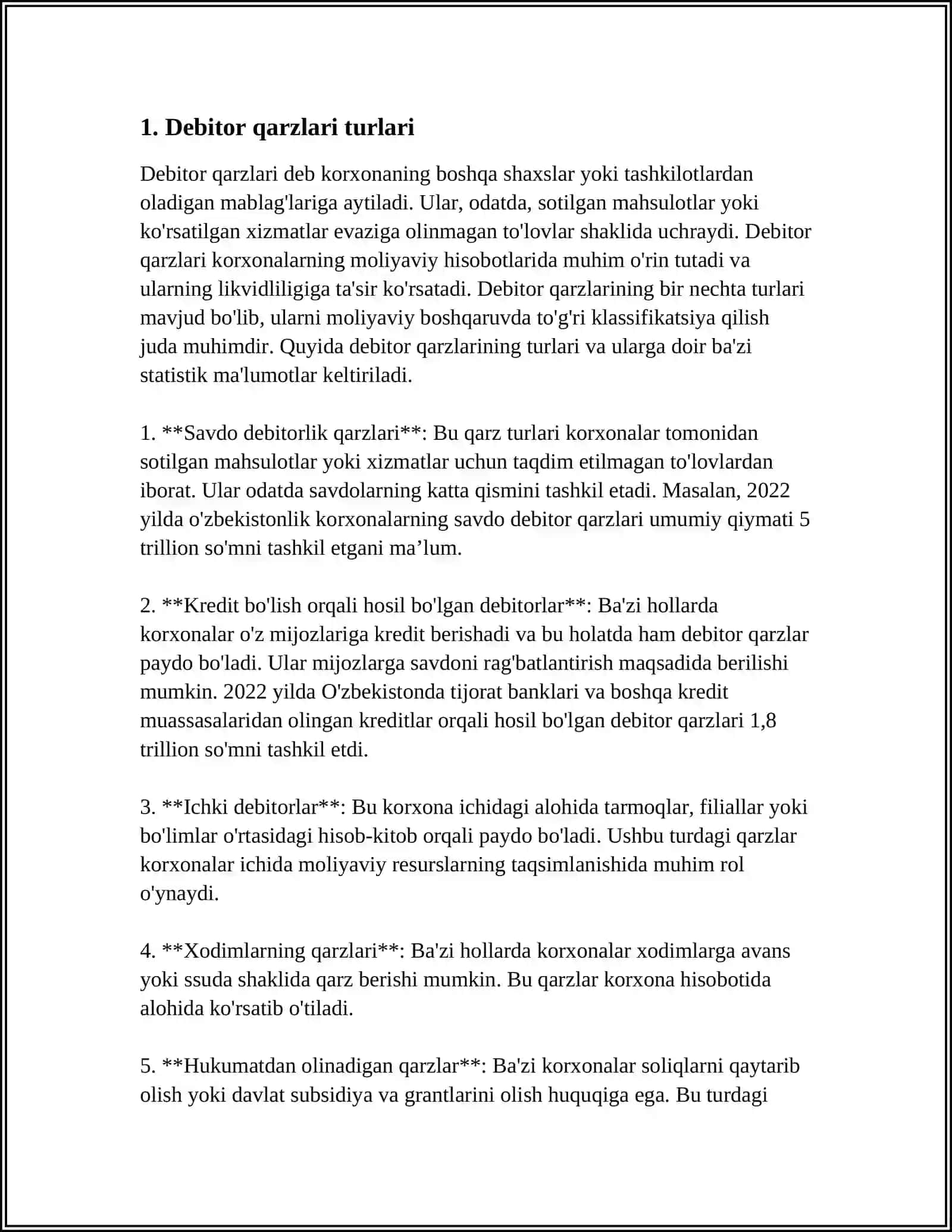DEBITOR VA KREDITORLAR BILAN HIBLASHISHLAR HISOBI 4