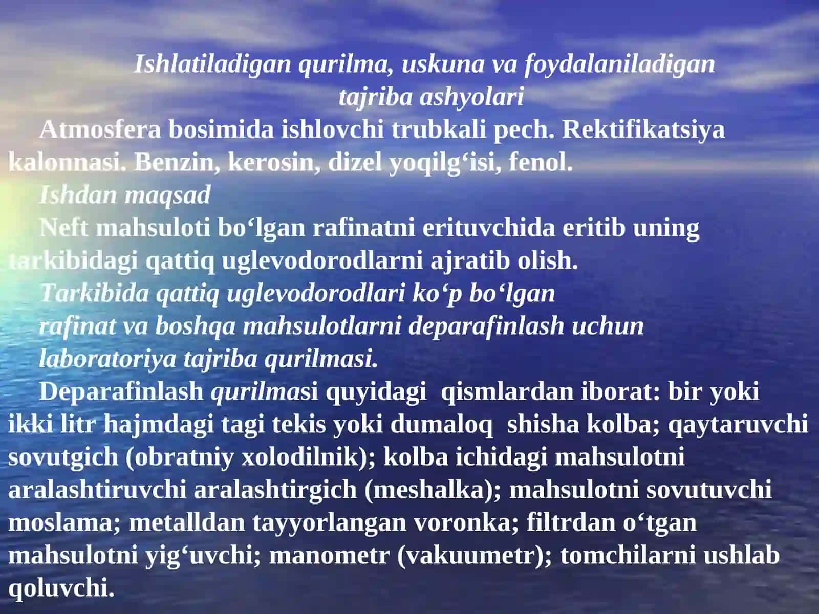 Yog’sizlantirish. Neftni dearomatizatsiyalash va deparafinlash 4