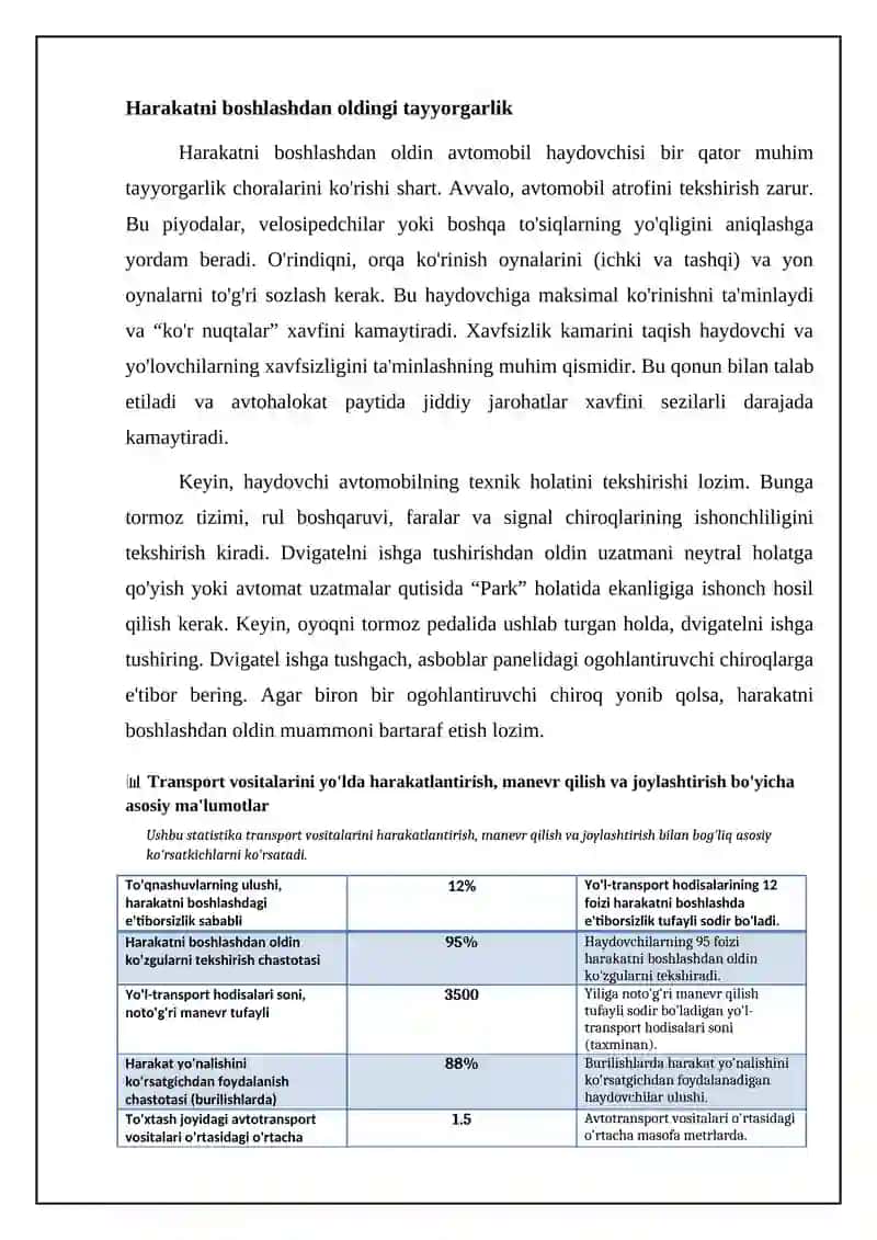Harakatni boshlash asoslari 4
