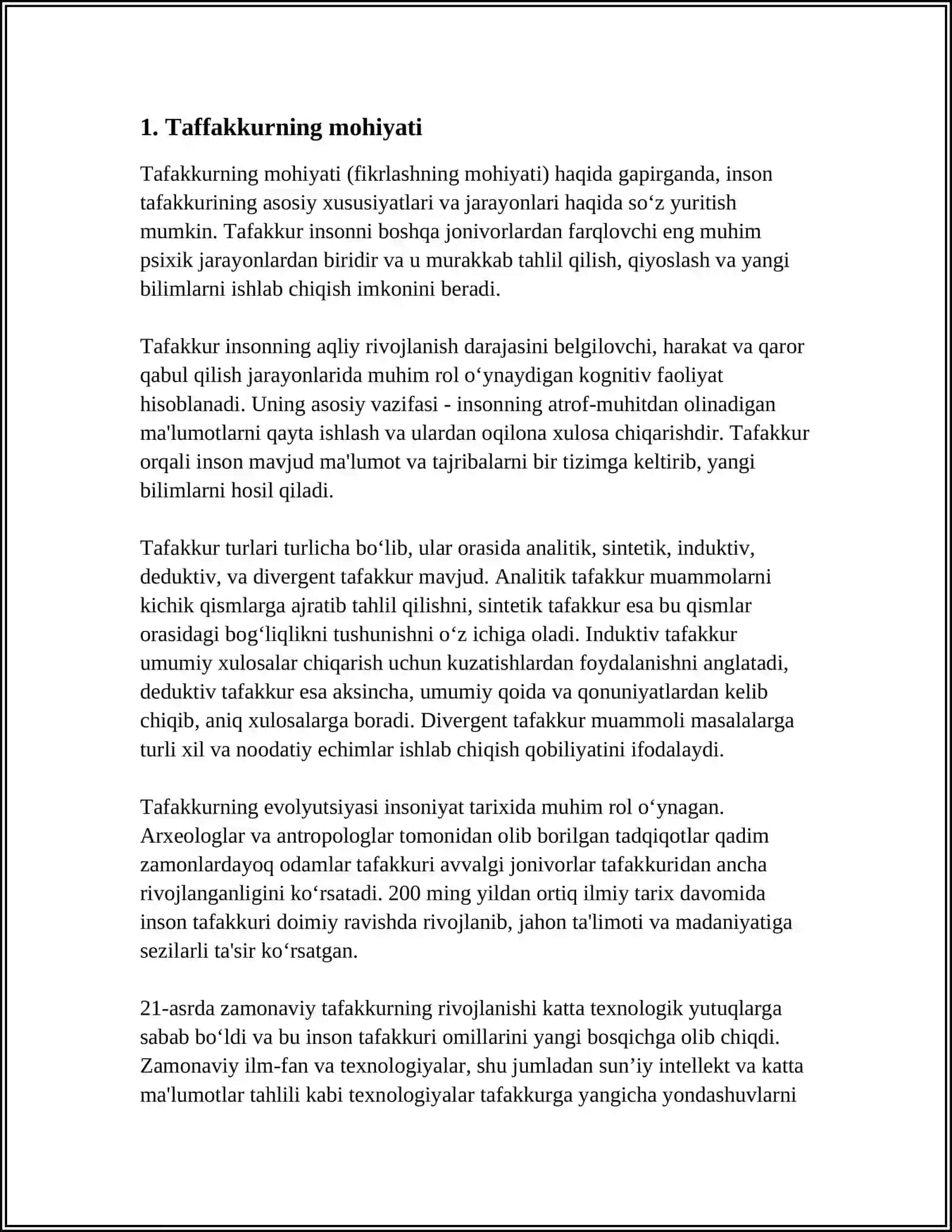 Tafakkurning mohiyati 4
