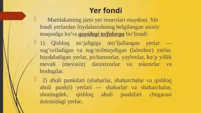 Qishloq xo‘jaligi yer fondi 4