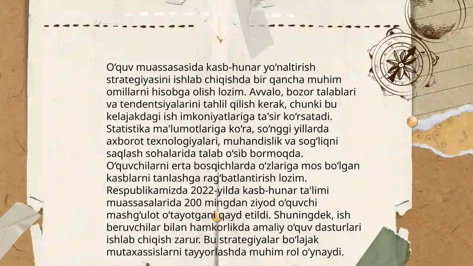 Rizayeva Farangizning kasb hunarga yo‘naltirish fanidan taqdimot 4