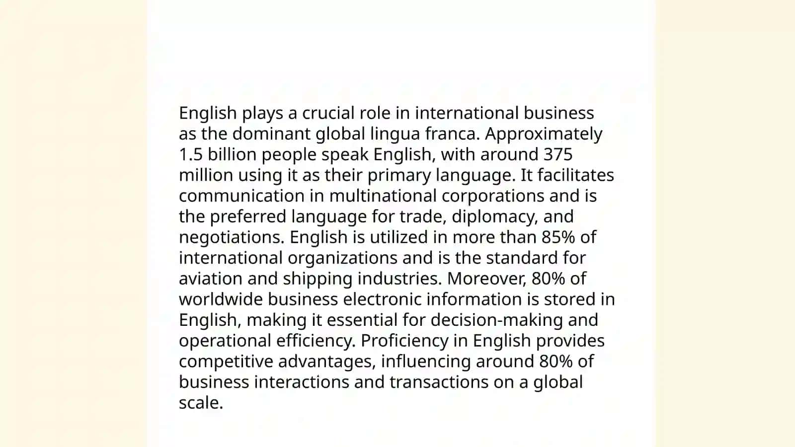 Importance of English in Global Communication 4