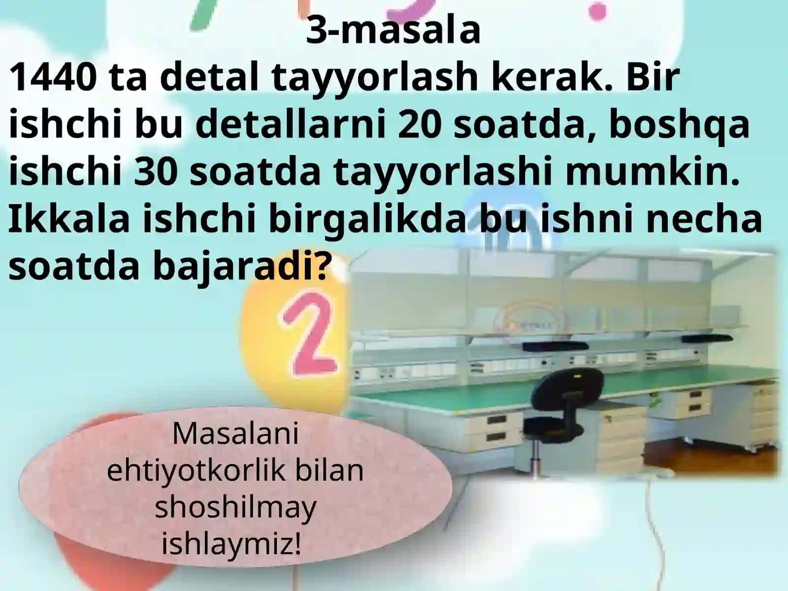 4-sinf Matematika Ko'paytirish va kasrlarni chizmalar bo'yicha taqqoslash 4
