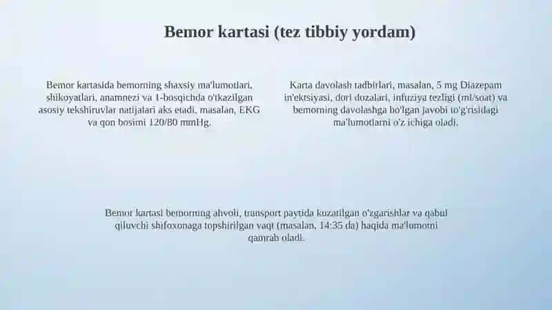 Tez tibbiy yordamda yuritiladigan hujjatlar 4