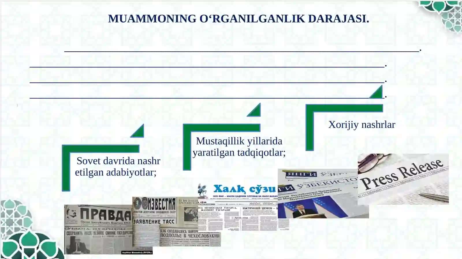 MAGISTRANT O‘Z MAVZUSINI YOZADI 4