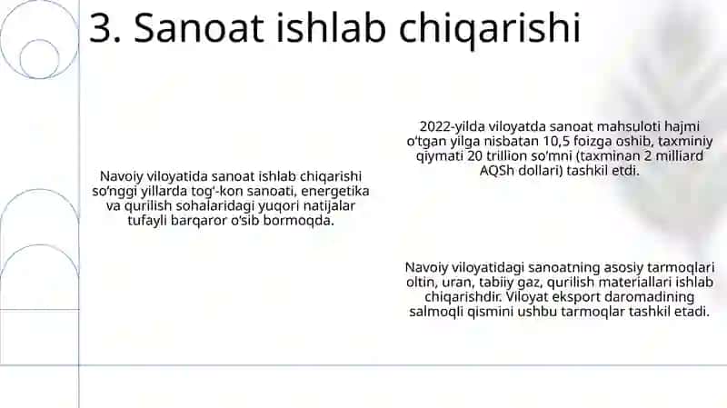 Navoiy Viloyati Statistikasi 4