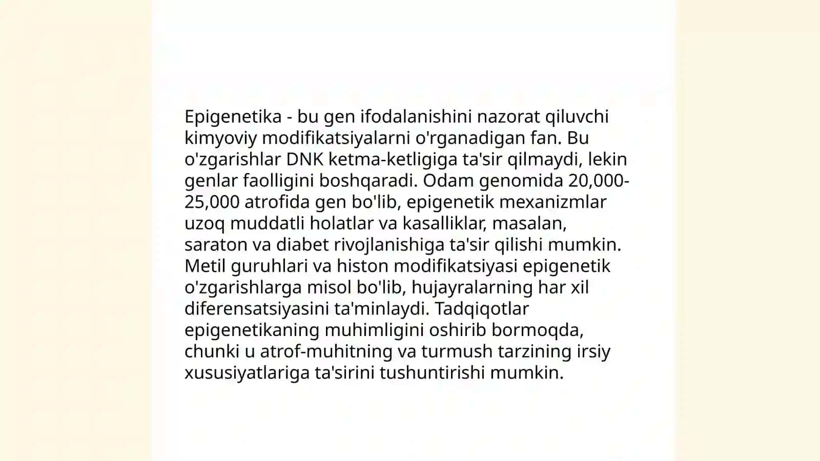 Genetikaning yangi tarmoqlari 4