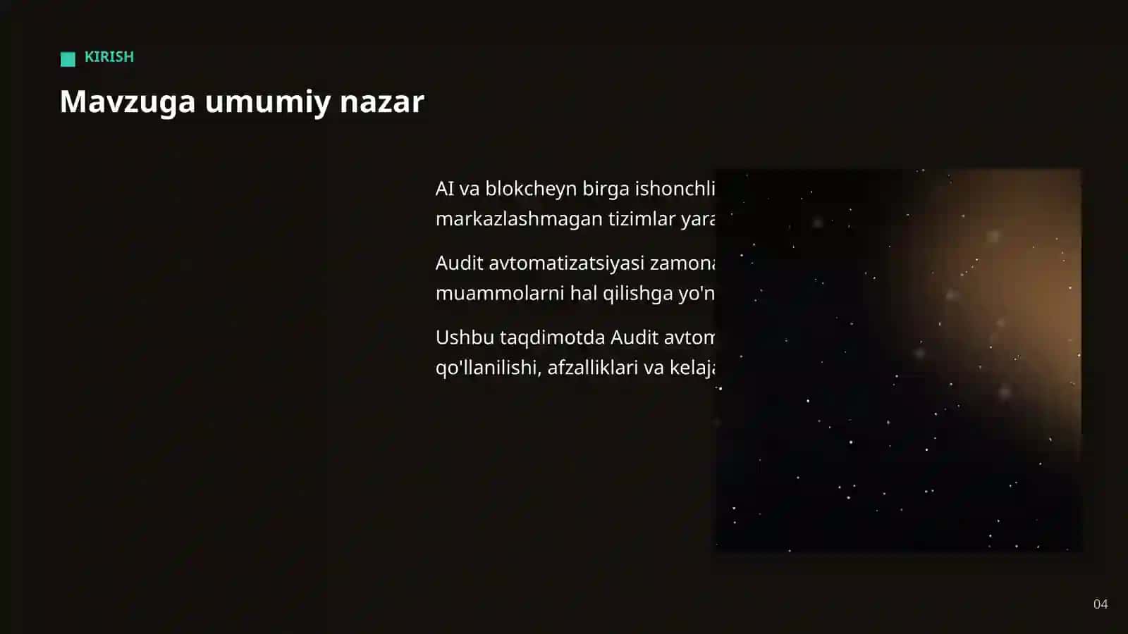 AI VA BLOKCHEYN Audit avtomatizatsiyasi 4