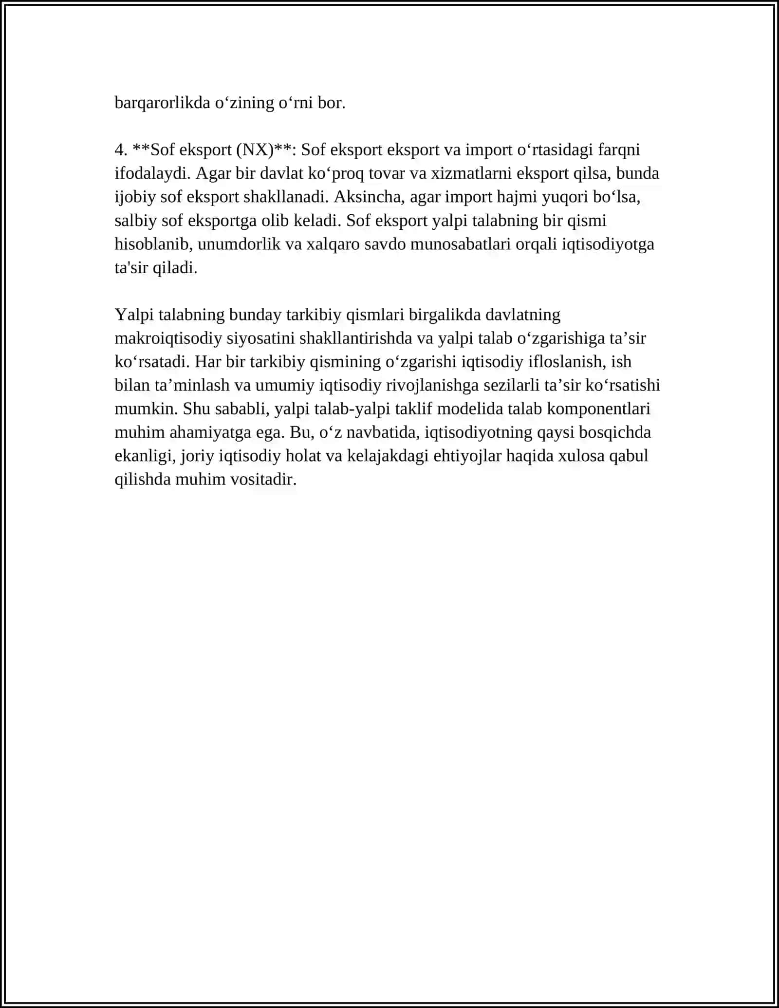 YALPI TALAB -YALPI TAKLIF MODELI 4