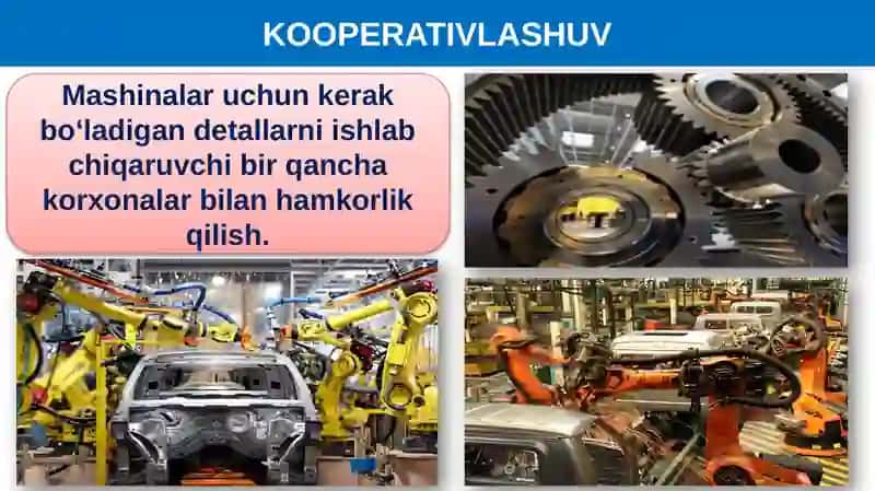 MASHINASOZLIKVA UNING TARMOQLARI. AVTOMOBILSOZLIK 4