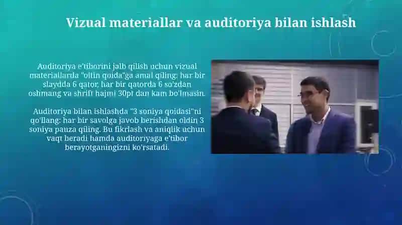 Taqdimot tayyorlash va notiqlik mahoratini rivojlantirish 4