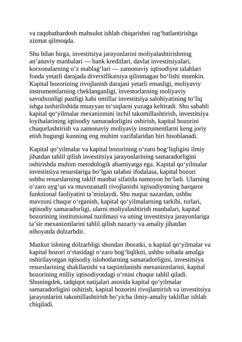 kapital qo'yilmalar va kapital bozori 4