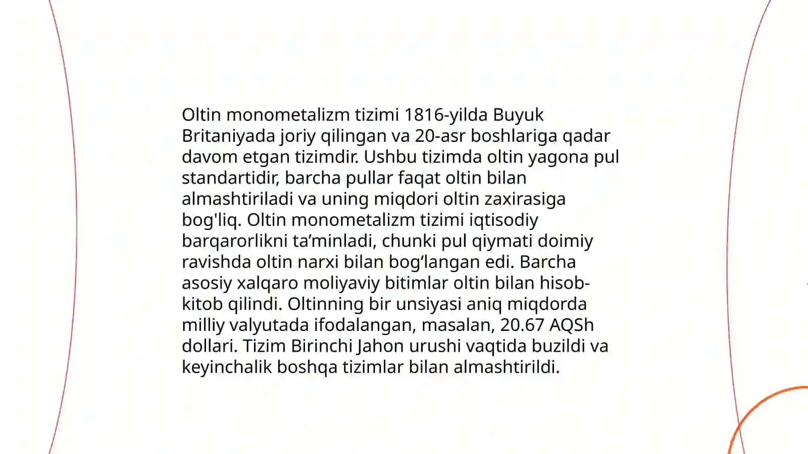 Monometalizm pul tizimi 4