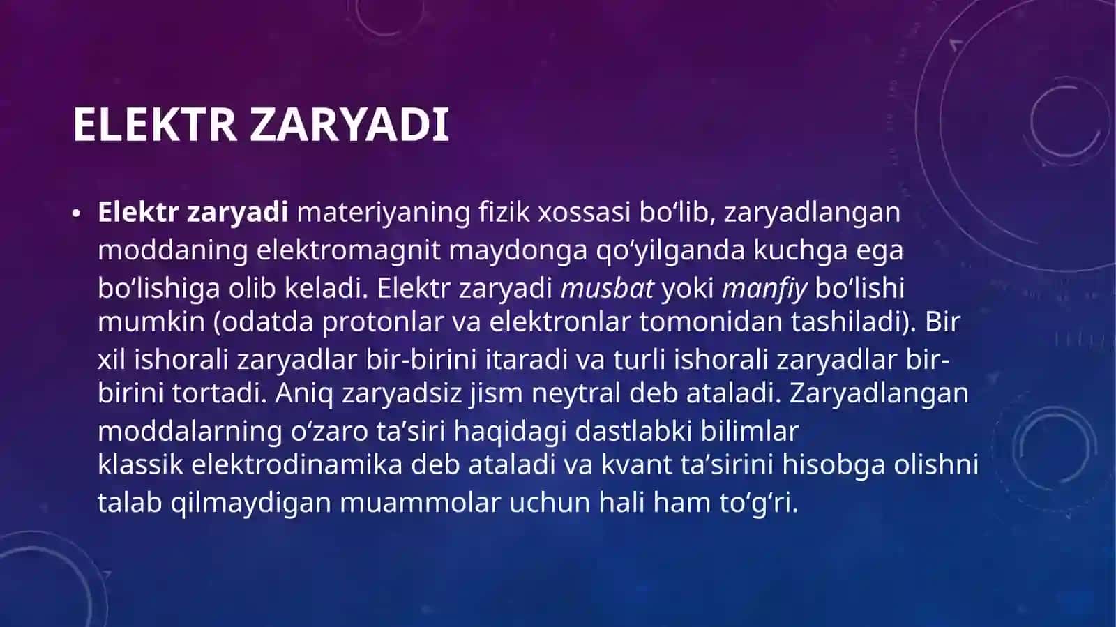 Elektr zaryadi 4