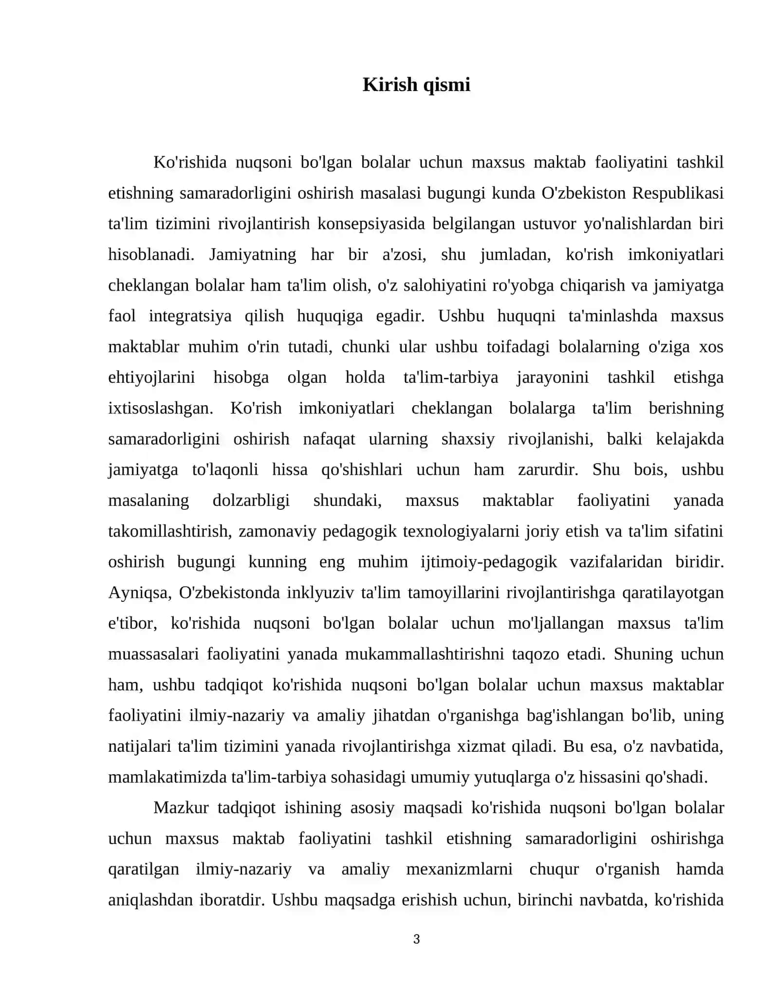 Kõrishida nuqsoni bõlgan bolalar uchun maxsus maktab faoliyati 4