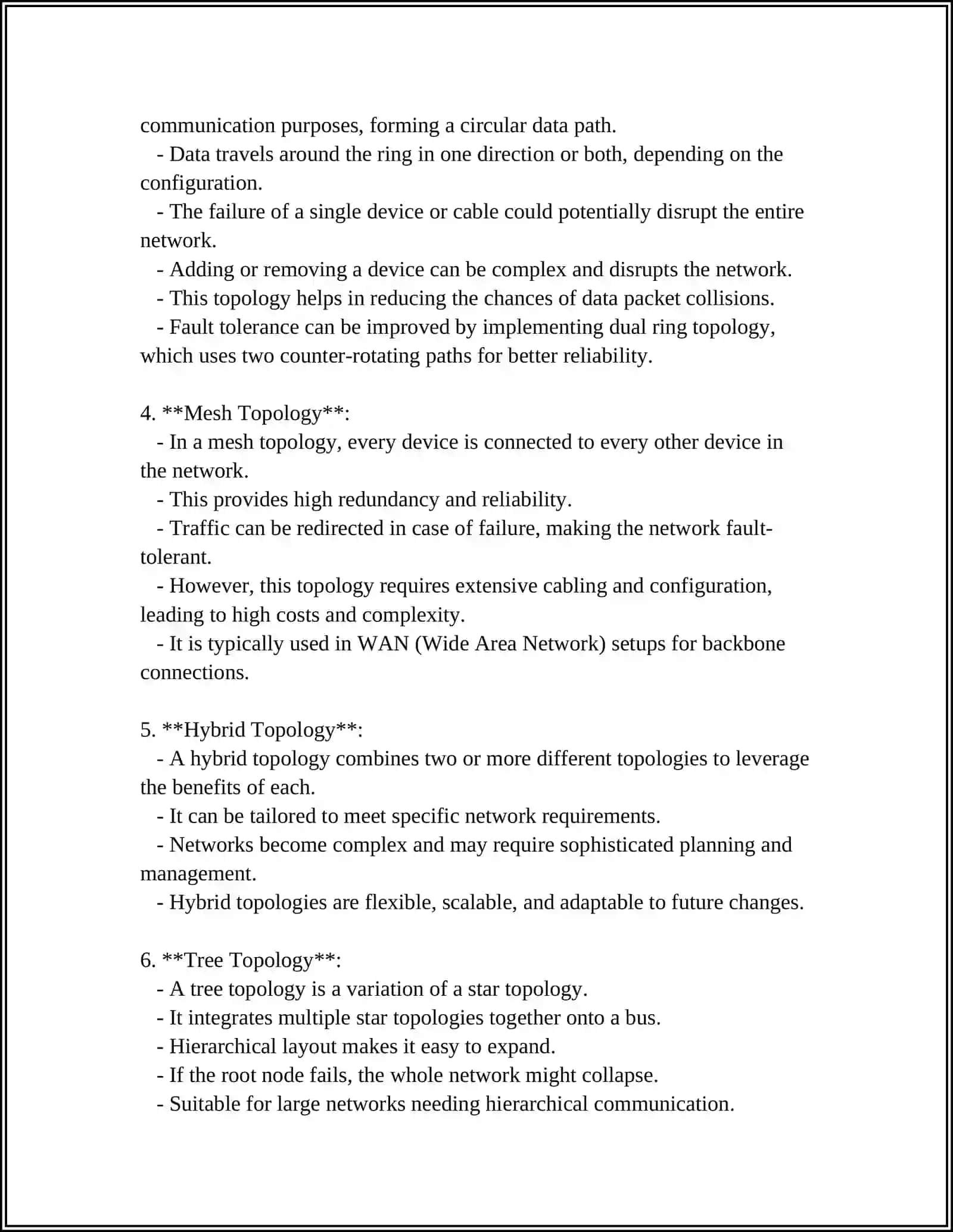Network Topologies 4