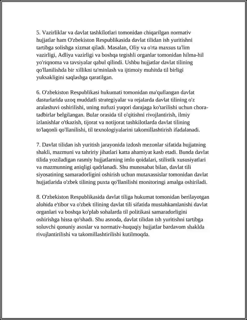 DAVLAT TILIDAN ISH YURITISH 4