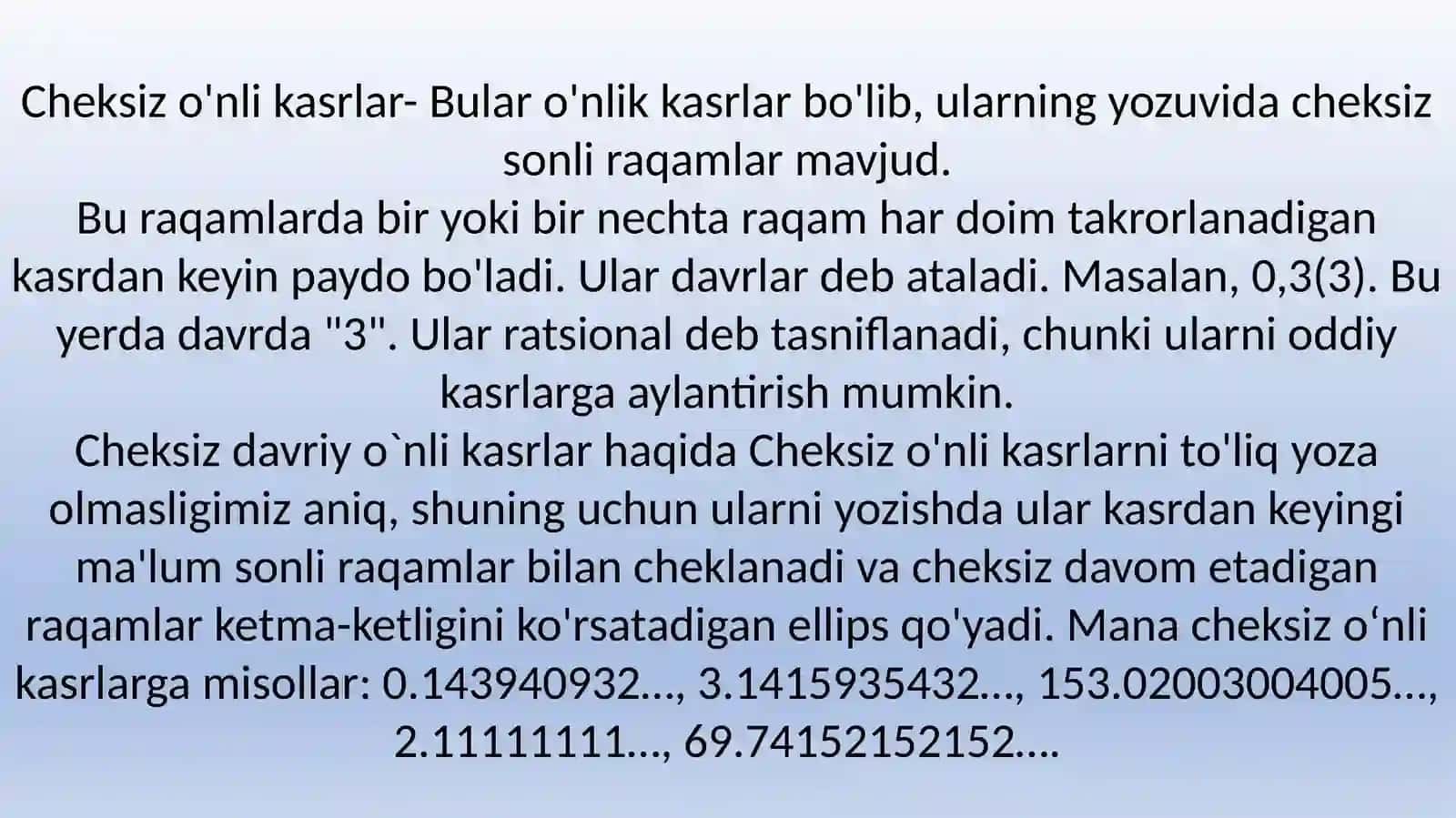 ELEMENTAR MATEMATIKA fanidan mustaqil ta’lim 4