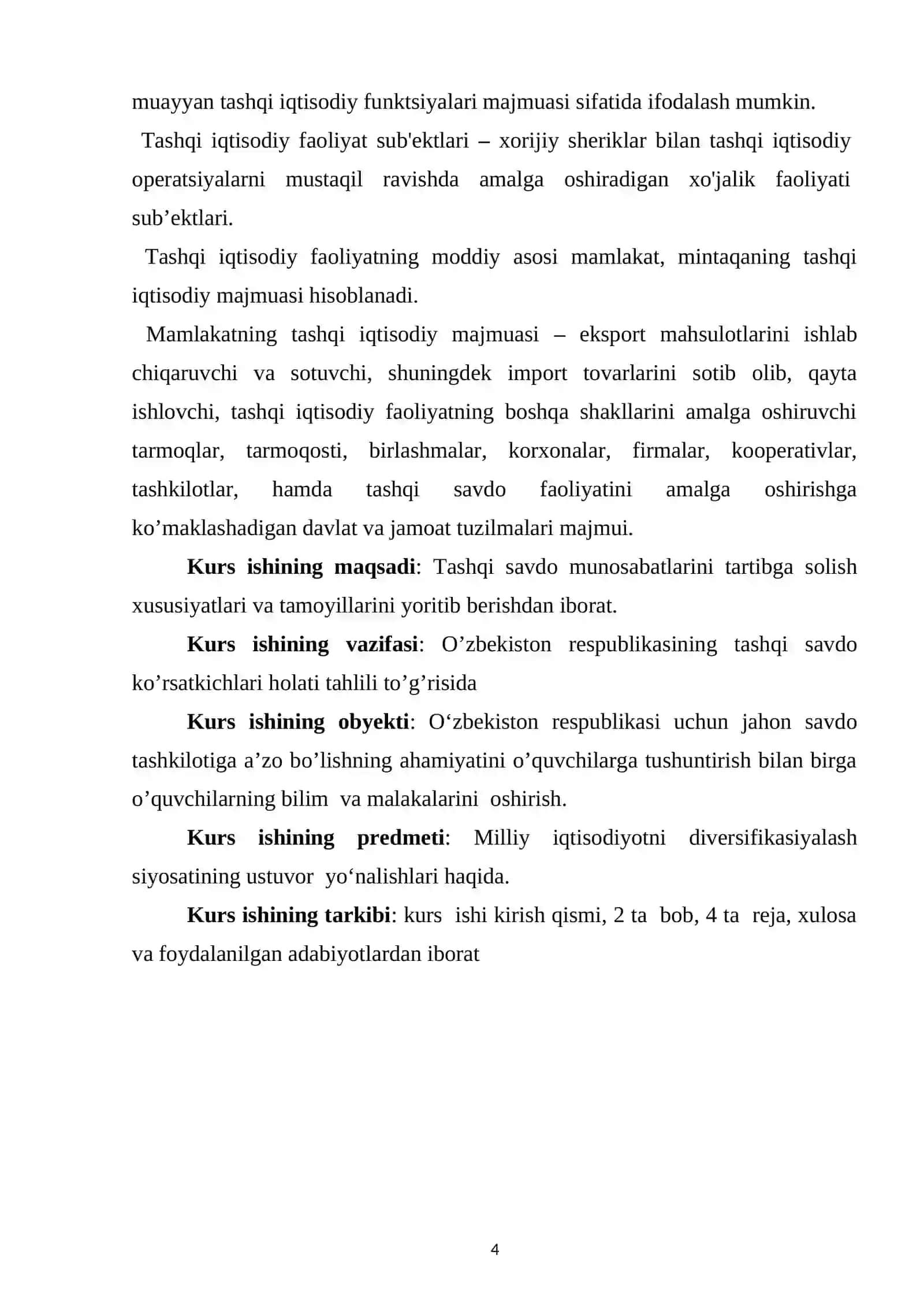 O'zbekiston Respublikasining tashqi savdosiyosati 4
