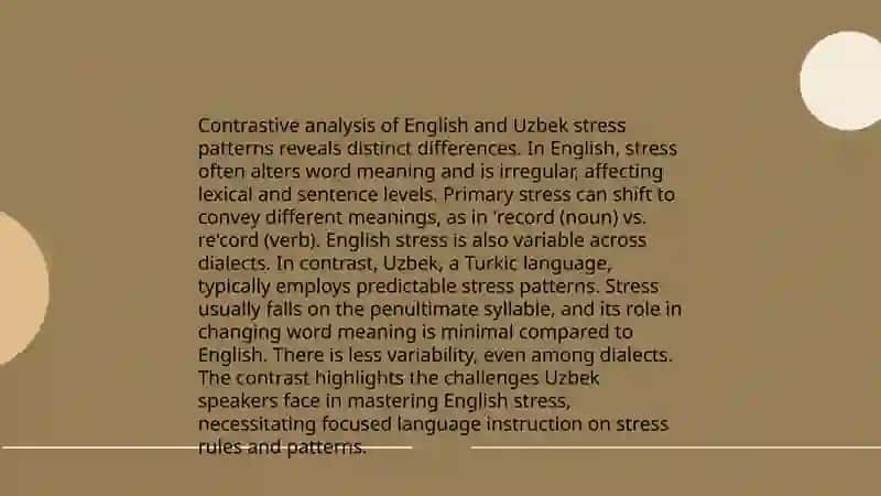 Techniques of teaching word stress in comparison with Uzbek 4