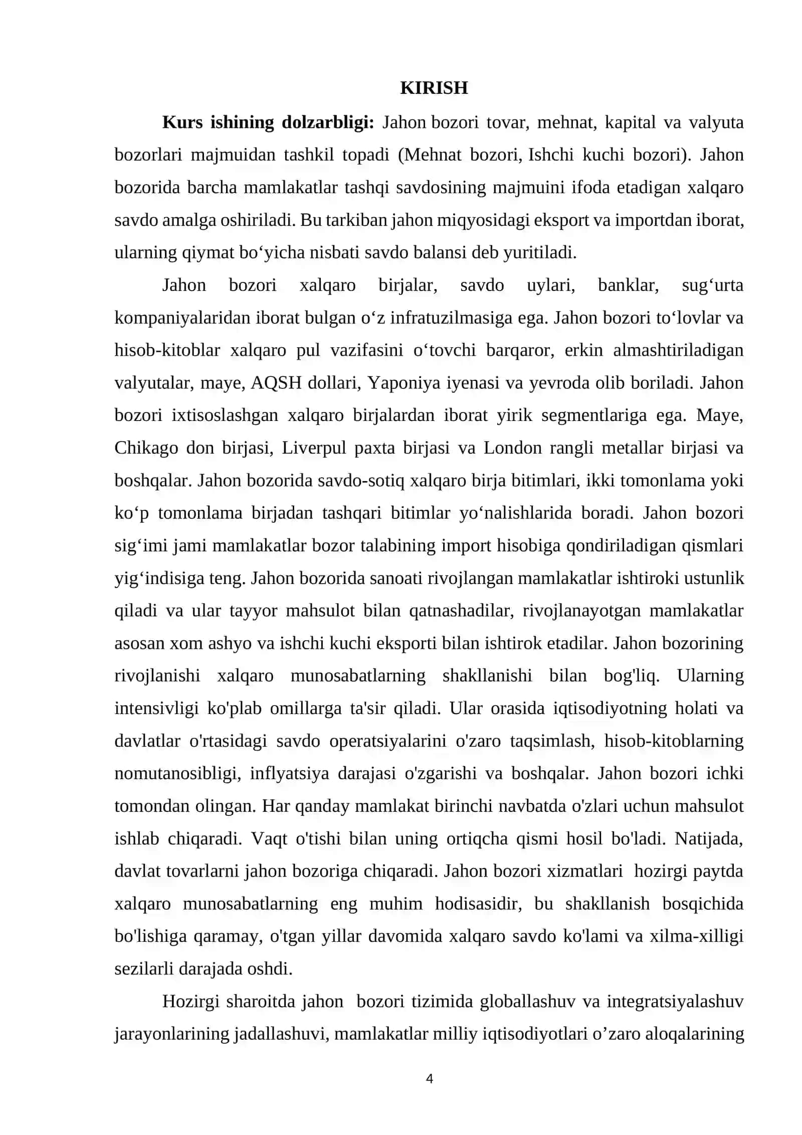 Jahon bozori va uning rivojlanishi 4