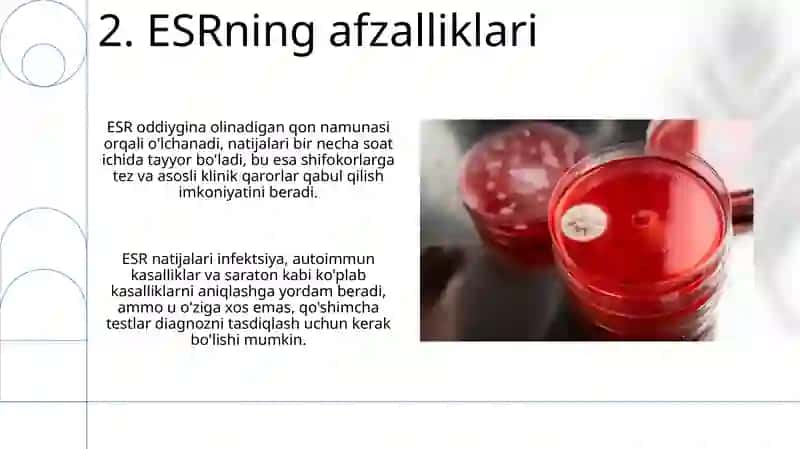 Eritrotsitlarning choʻkish tezligi 4