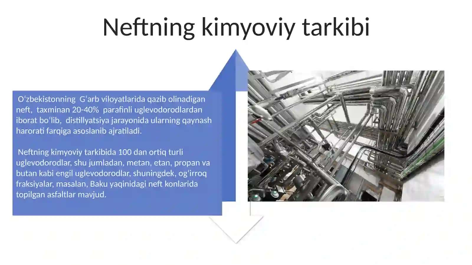 Neft va tabiiy gazlarni komponentlarga ajratish usullari, haydash 4
