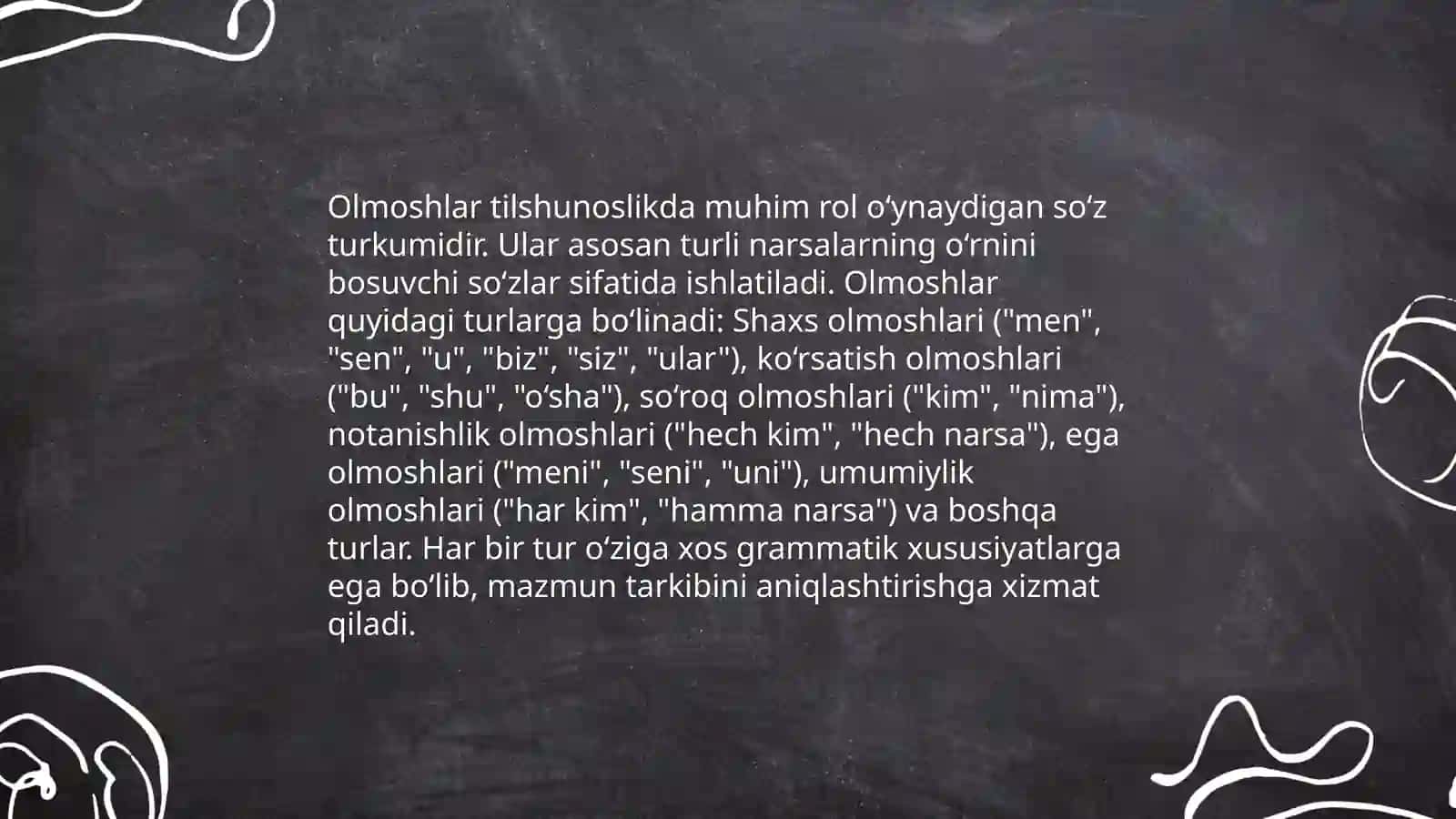 Olmosh tushunchasi va ahamiyati 4
