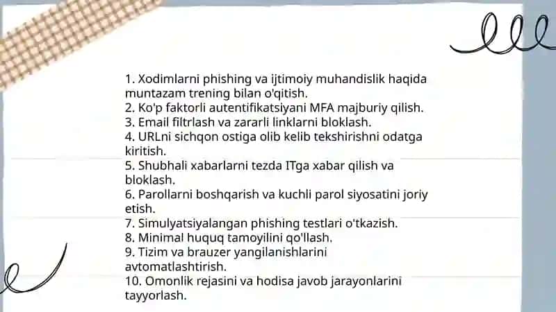 Tarmoq xavfsizligiga tahdidlar va himoya usullari 4