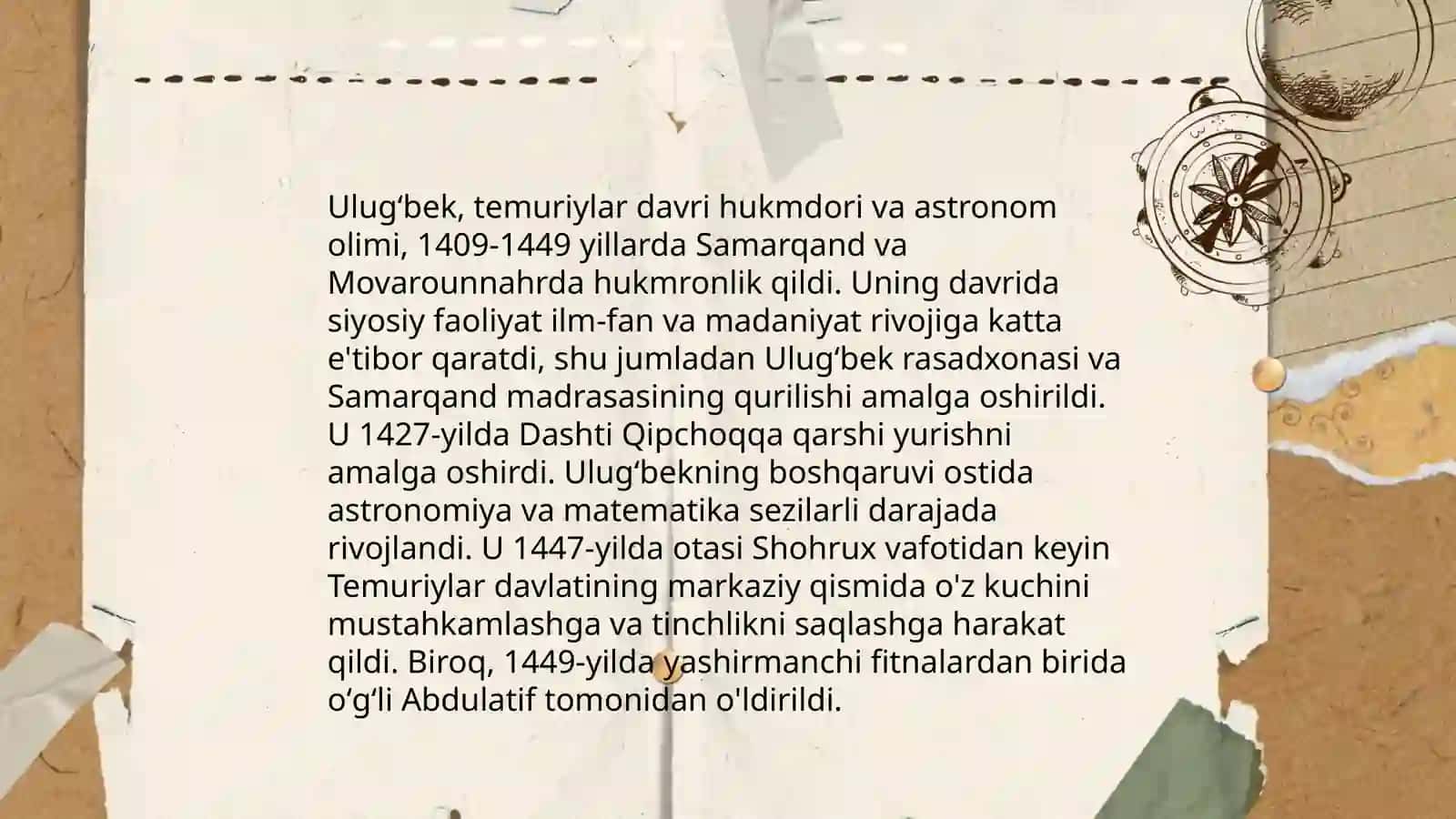 Ulug'bekning hayoti va vafoti 4